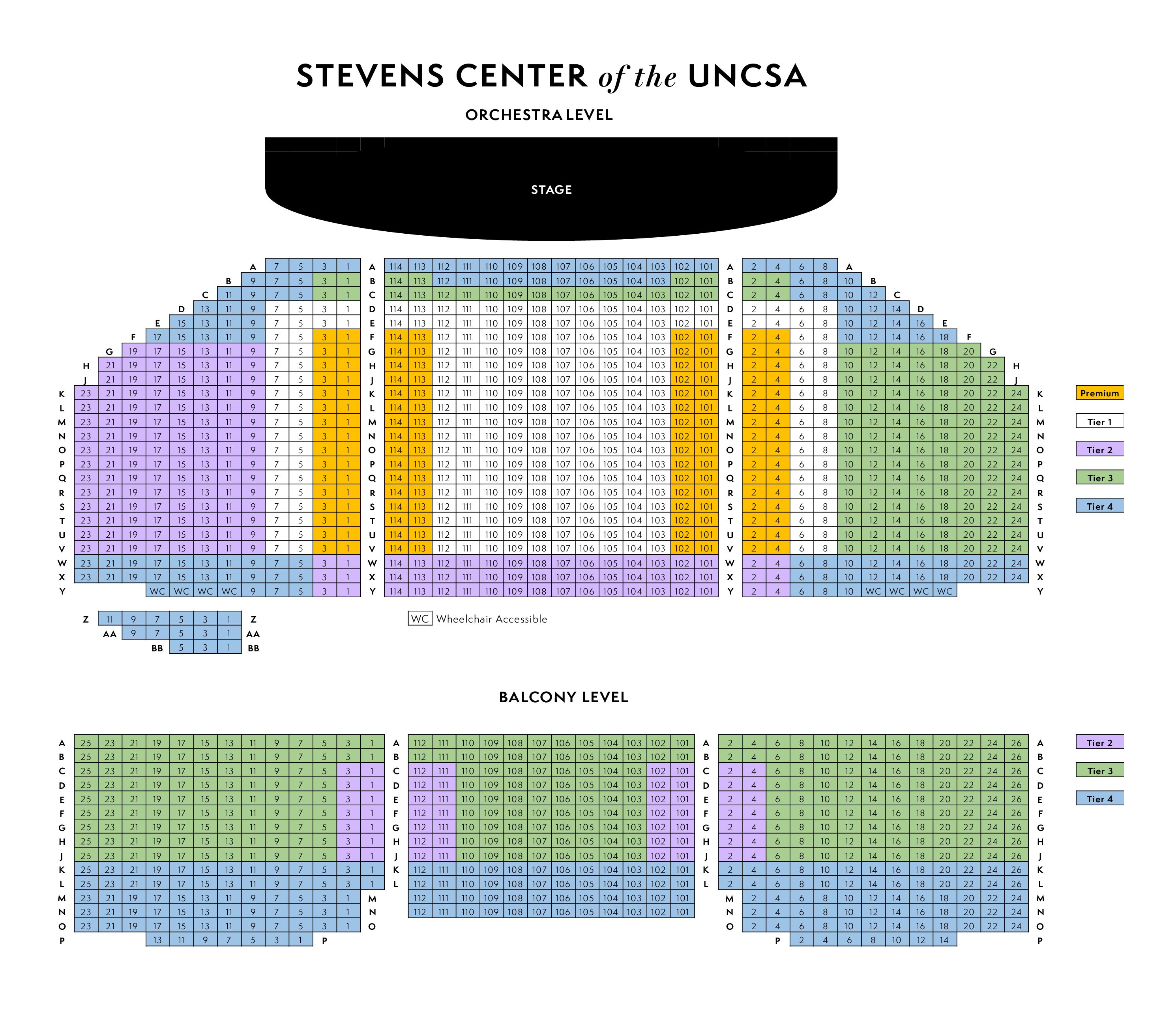 Seating Charts  Winston-Salem Symphony