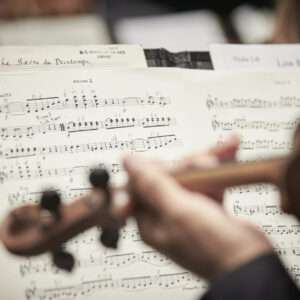 A violinist's fingerboard